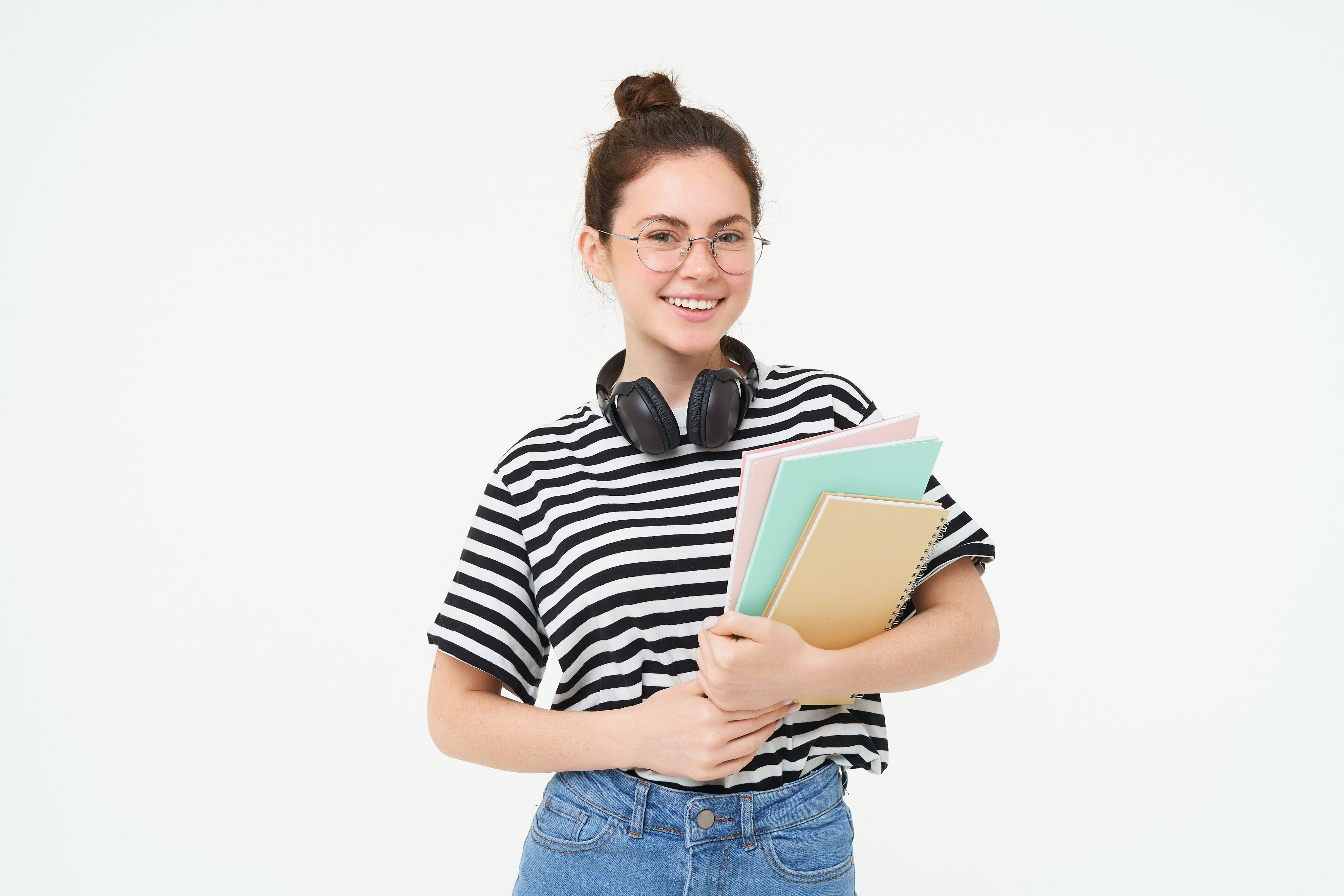 Girl with books